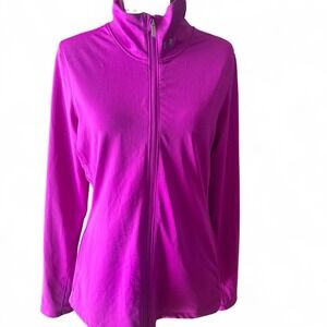 Pink Under Armour women's Large athletic 1/4 zip